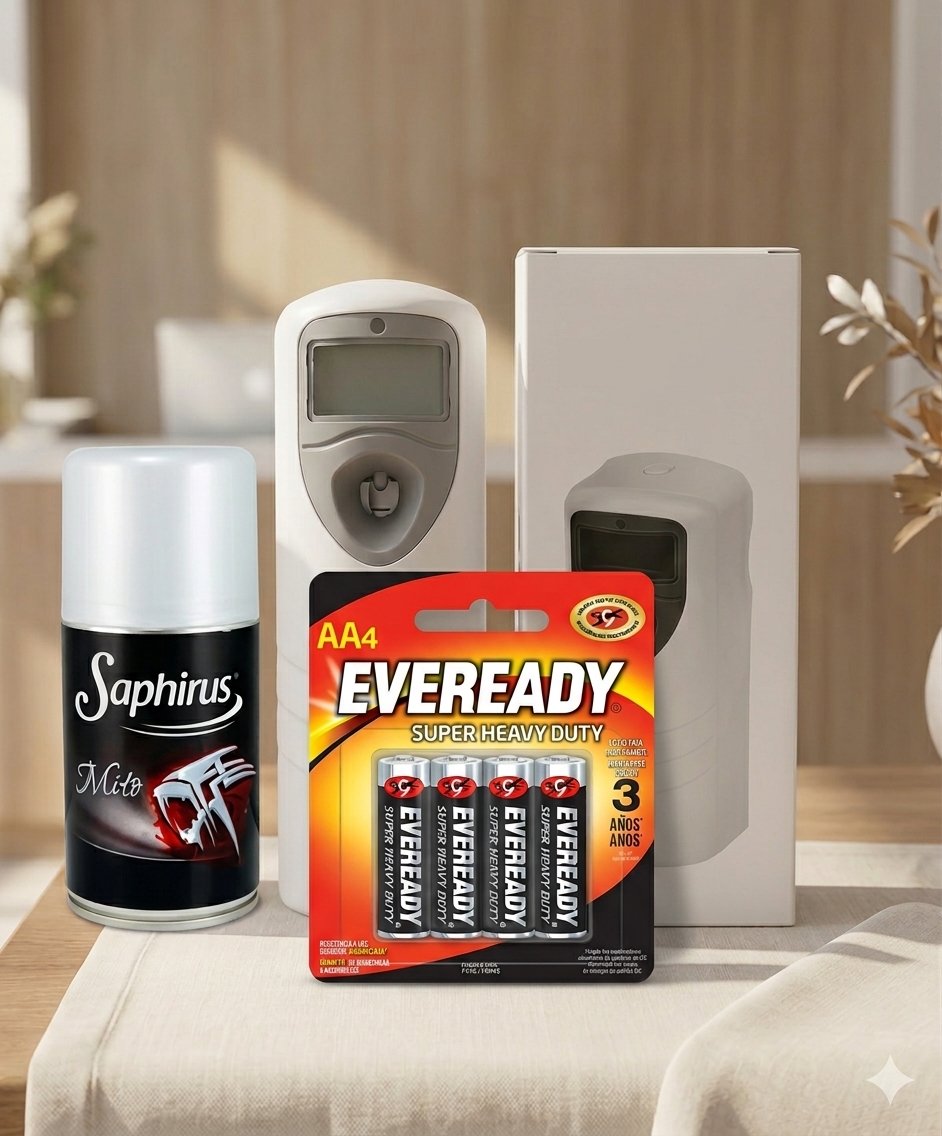 Equipo Digital + Aerosol Saphirus + pilas Eveready